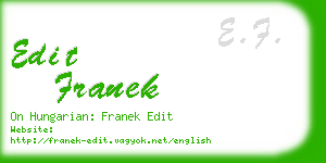 edit franek business card